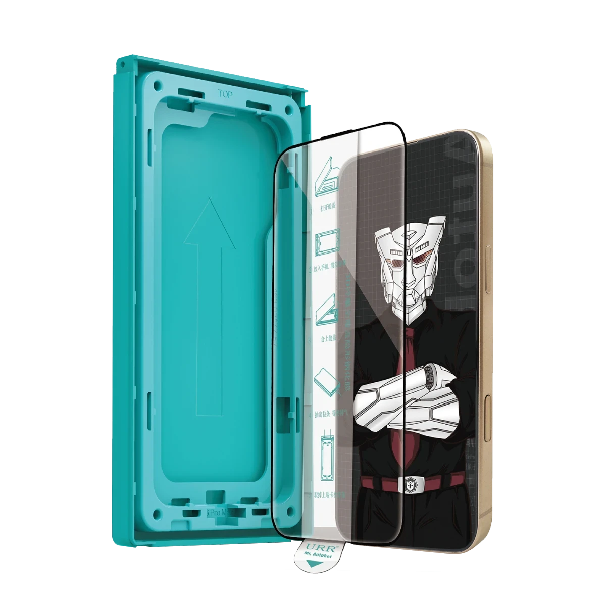URR Apple iPhone 15 Pro Max AutoFit 3D WideScreen Cam Ekran Koruyucu - Siyah